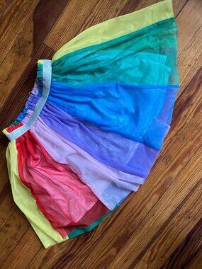 Hanna Andersson Rainbow Skirt in Soft Tulle – Size 120 (US 6/7)